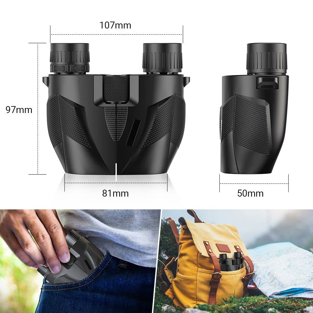 APEXEL Water-resistant 10x Binoculars A-APL-PB10×25N for Hiking, Birdwatching, Wildlife Observation, Plant Observation, Outdoor Activities, Travel, Li