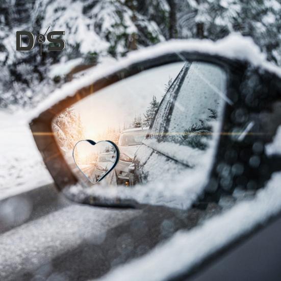 2Pcs Heart Shaped Blind Spot Mirrors for Cars Anti-breaking Convex Rearview Mirror Wide Angle Convex Mirror Stick-On Side Mirror for Enhanced Safety