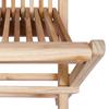 Folding Garden Chair 2 Pcs Natural Solid Wood Teak