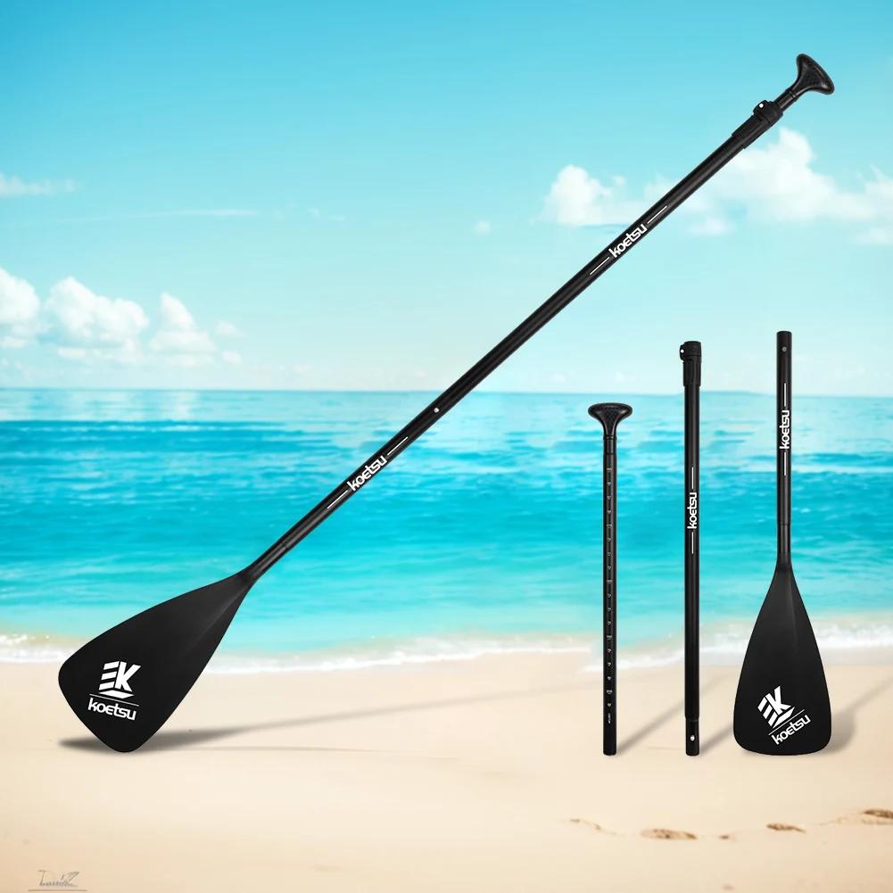 3-Piece One Way Paddle Adjustable Length Double Head Paddle Aluminum Alloy Detachable SUP Paddle for Outdoor Water Sports
