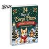 Fun Miniature Characters 2026 Corgi Christmas Advent Calendar 24 Days Acrylic Dog Ornaments Countdown 2D Holiday Box Pendants for Xmas Tree,