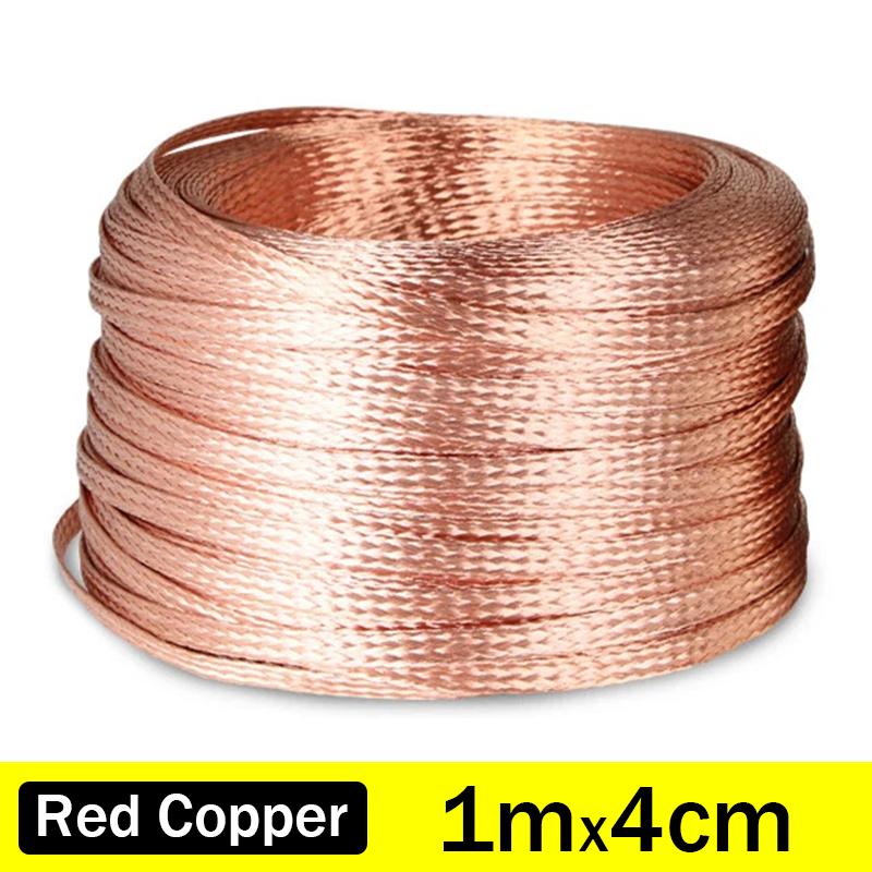 

Tinned Copper Wire Shielding Sleeves Expandable Ground Strap Wiring Braided Sleeving Metal Mesh Sheathing Cable Wiring Protector 5M- (5rolls)