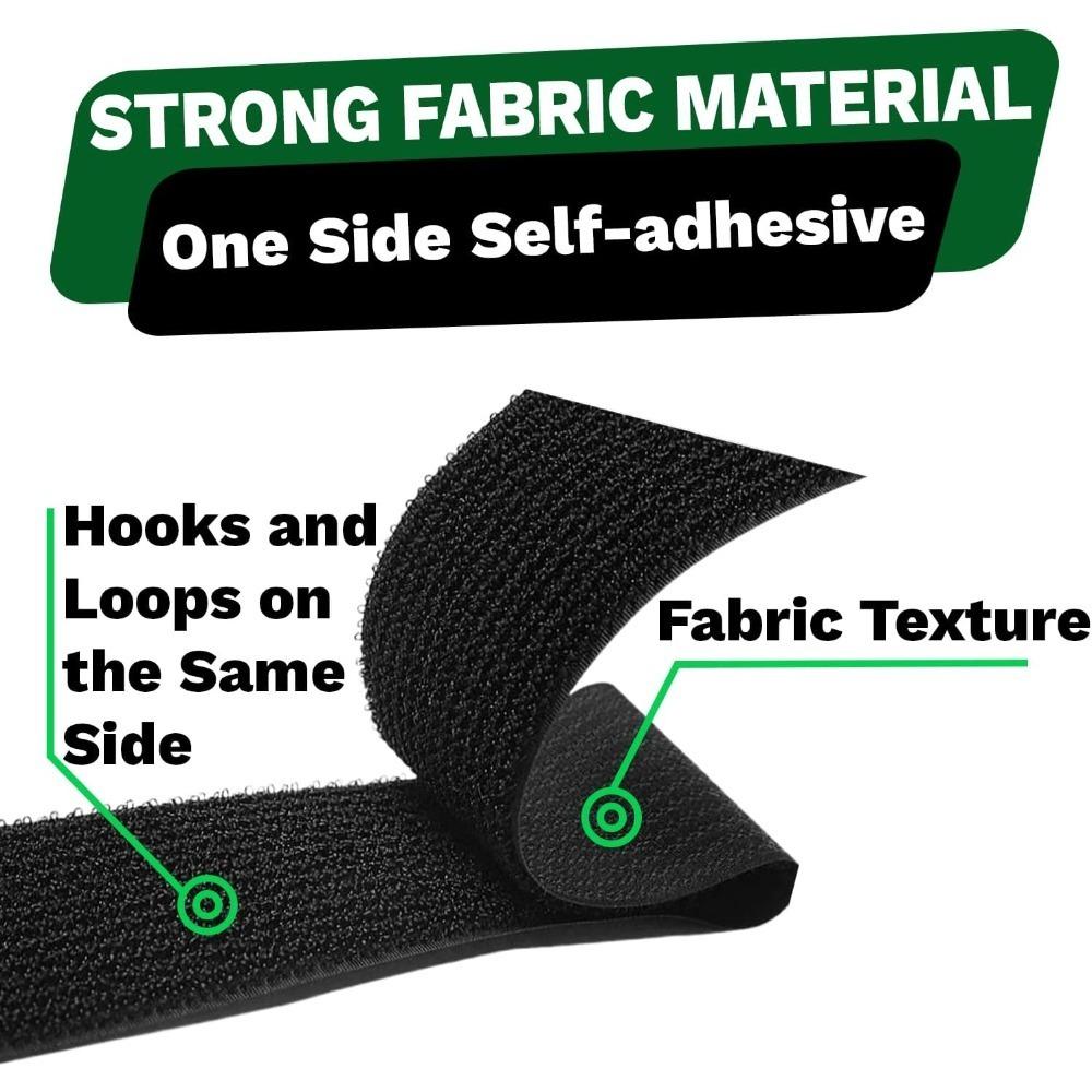 Hook and Loop Straps with 24 Buckles Adjustable Reusable Cable Strap Arbitrarily Free Cut Length Fixing Nylon Cinch Strap