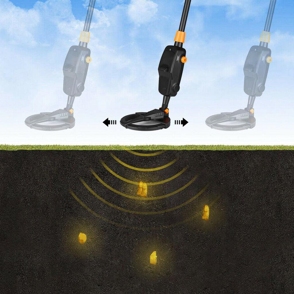 Children Lightweight Handheld Metal Detector Gold Digger Treasure Hunter Tracker Seeker with Waterproof Search Coil for Kids