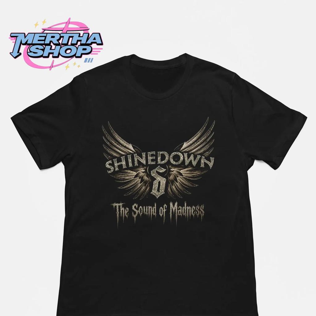 Shinedown The Sound Of Madness Album T Shirt Rock Band For Music Fans Casual Apparel Vintage Slightly Fashion Breathable
