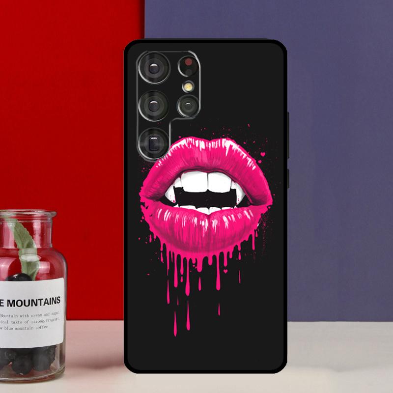 Sexy Vampire Lips Funda Case For Samsung Galaxy S25 Ultra S9 S10 S20 S22 Plus S21 FE S23 S24 Ultra Phone Cover