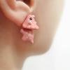 Small animals bite their ears, dinosaur studs, corgi, shark earrings, ear accessories, spray paint, cute mini.