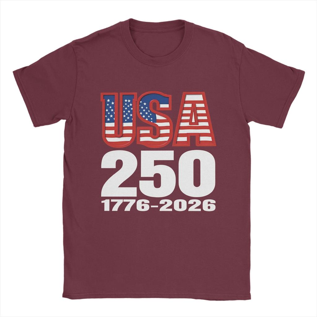 250 Years USA 17762026 T Shirt for Unisex 100 Cotton Novelty TShirts Crew Neck  Tee Shirt Short Sleeve Tops Birthday Present