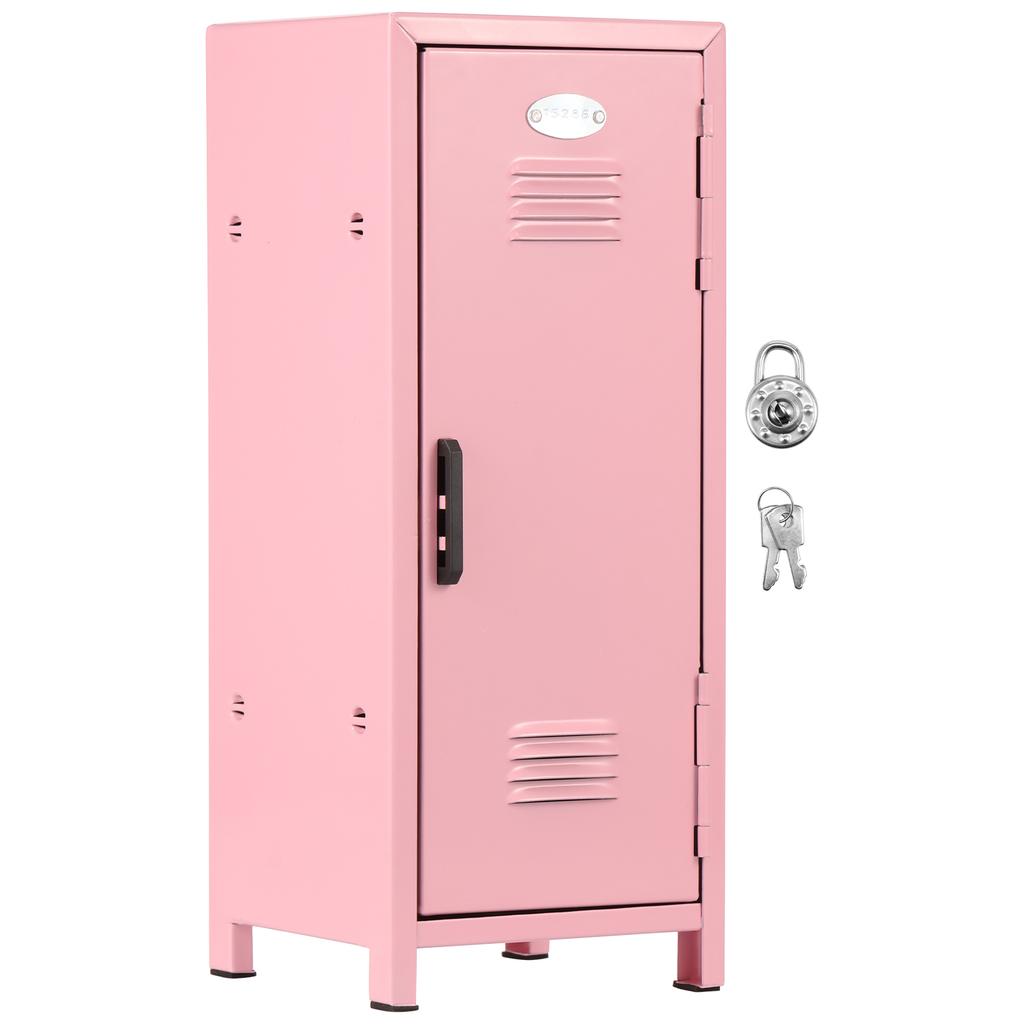 Mini Spind mit Schloss und Schlüssel Rostfreies Metall Kleiner Spind Praktischer Aufbewahrungsschrank für Zuhause Schreibtisch-Organizer