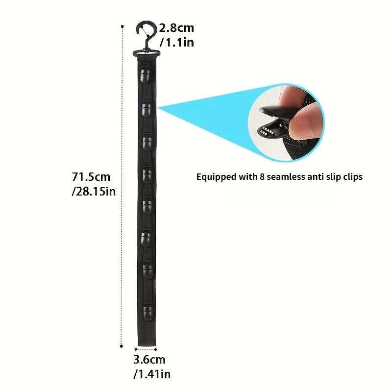 1pc Hat Organizer, with 8 Clips, Holds 8 Baseball Caps, Gray And Black, for Home And Closet Hat Storage, Suitable for Home Scenes