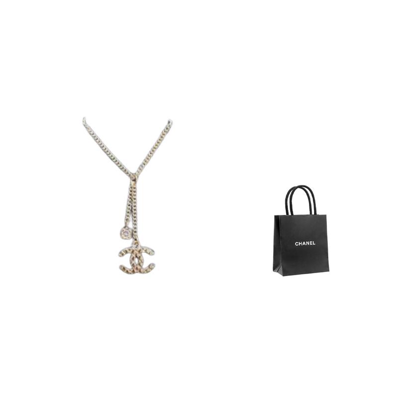 

CHANEL Classic Double C Metal Necklace Women’s Gold золотий
