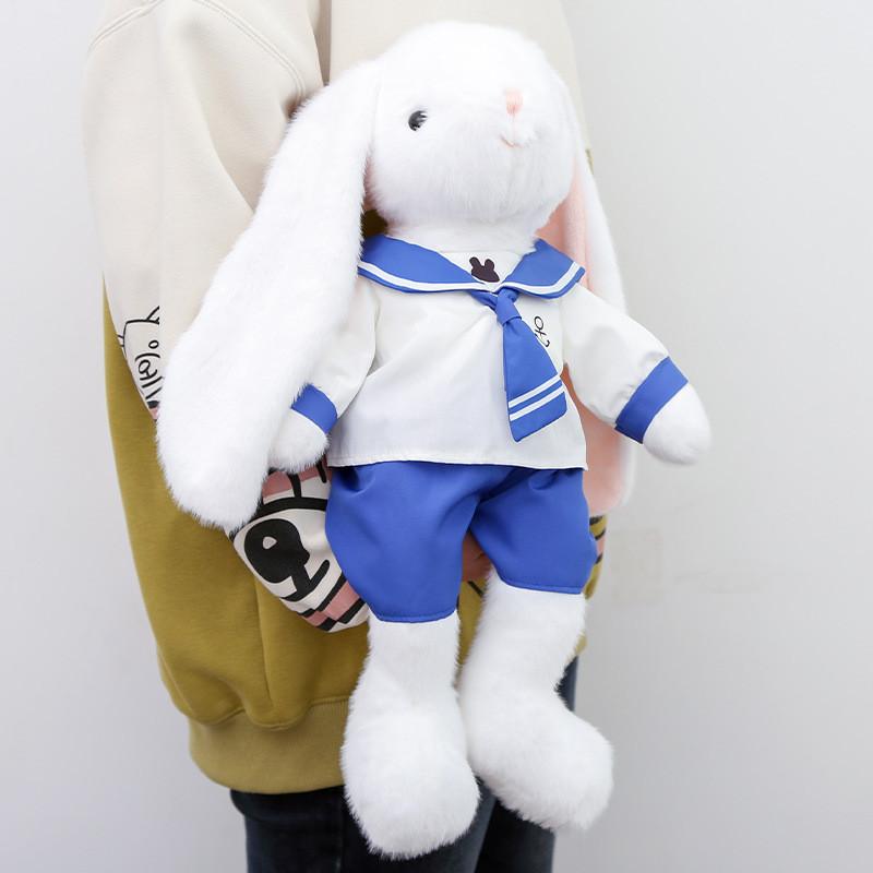 Plush Navy Rabbit Toy Cute Cartoon Girl Children Birthday Holiday Gift Doll