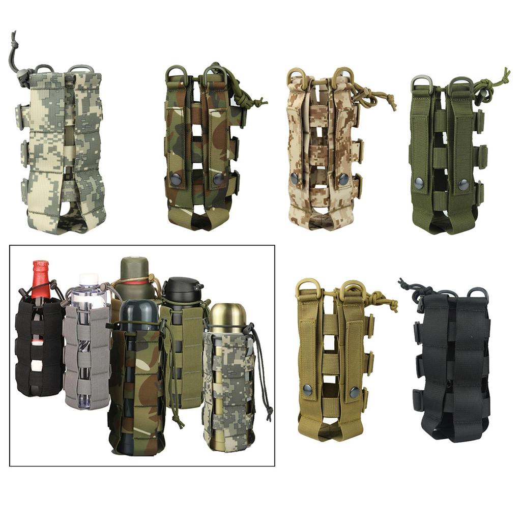 Outdoor Tactical Molle Water Bottle Bags Carrier Holder Kettle Pouch Hiking