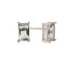 Vivicate [925 Silver]Square Cubic Stud Earrings_Gray