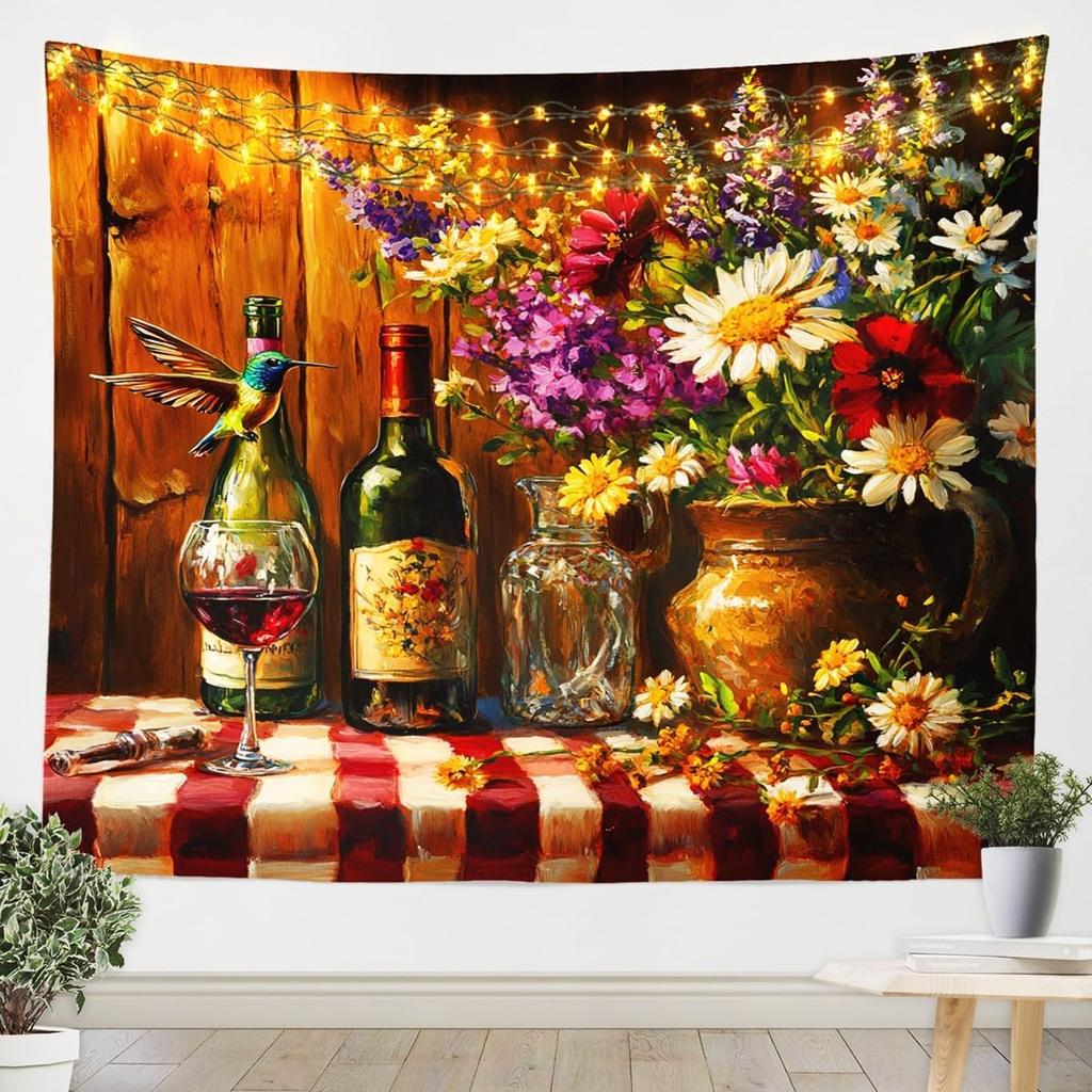 Geisha TapestriesJapanese Kimono MtFuji Tapestry For BedroomRomantic Pink Cherry Blossom Wall Tapestry For Girls WomenRed