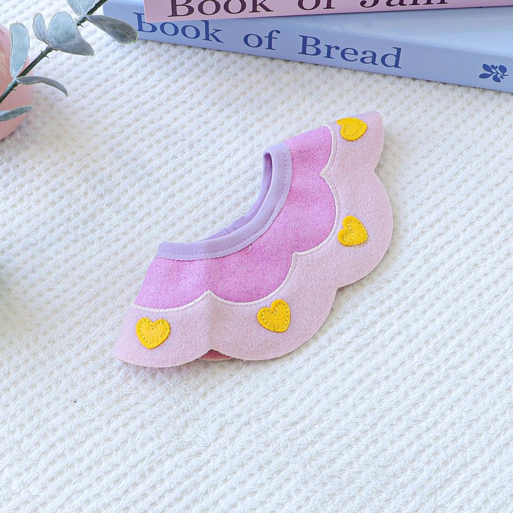 Pet supplies: dog saliva towel bib cat bib small dog puppy cute pink and purple love bib