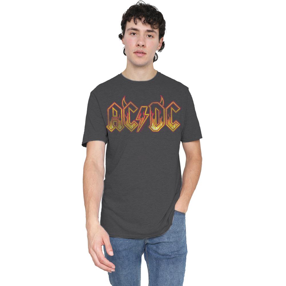 AC/DC Unisex Adult Fire Logo T-Shirt