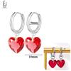 925 Silver Needle Cute Starfish/Shrimp Pendant Earrings Red Chili/ Star Enamel Gold Earrings For Women Fashion Jewelry