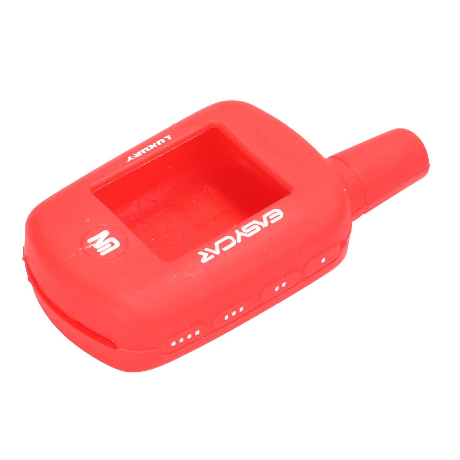 

jingyuqin для EASYCAR E9 силиконовый чехол для ключей русская версия 2-сторонняя автомобильная сигнализация ЖК-пульт дистанционного управления брелок красный