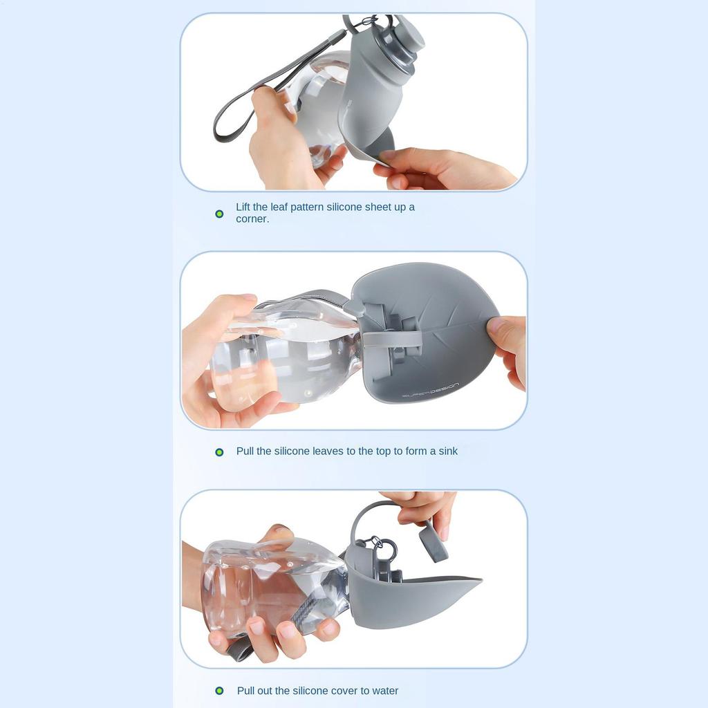 Dog Water Bottle Travel Portable Water Dispenser Leak Proof Foldable Cup Water Dispenser for Walking Hiking Outdoor Beach