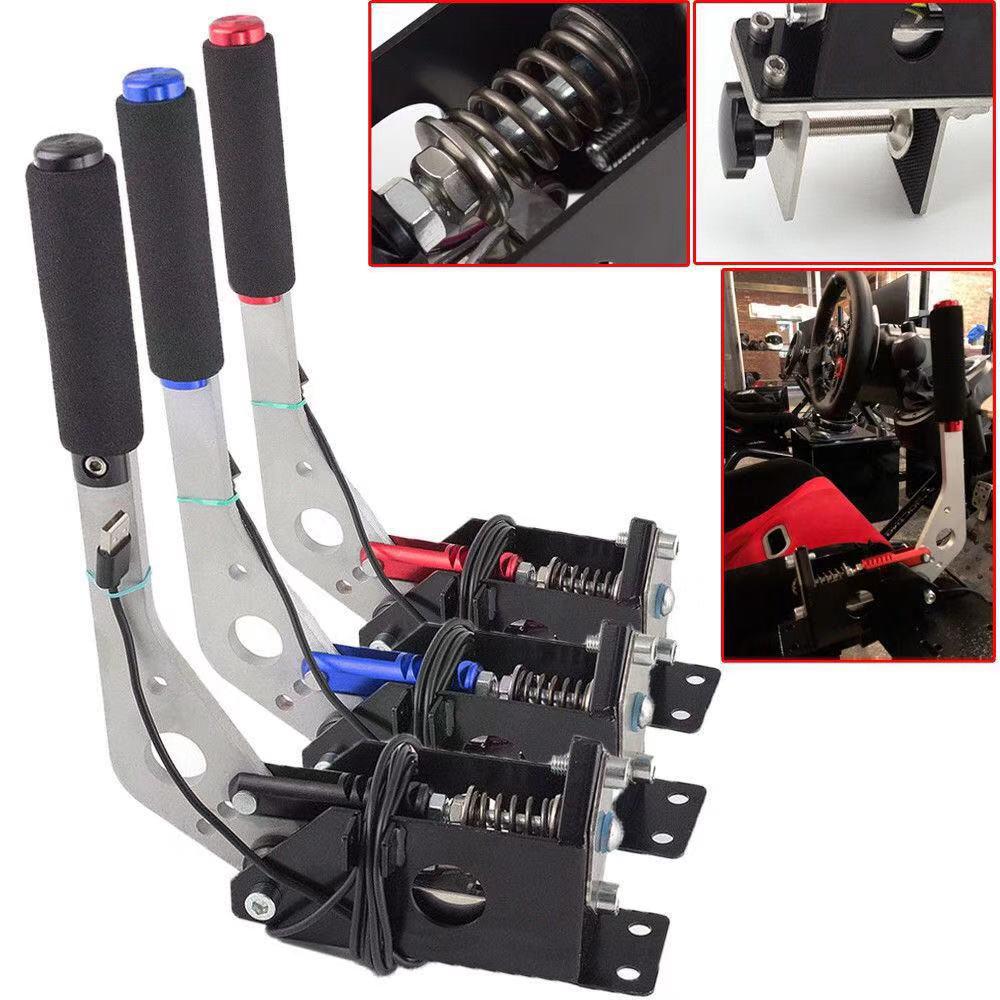 Cross-Border USB SIM Handbrake for PC Racing Games: Compatible with G25, G27, G29, T500, Fanatec, and Dirt Rally