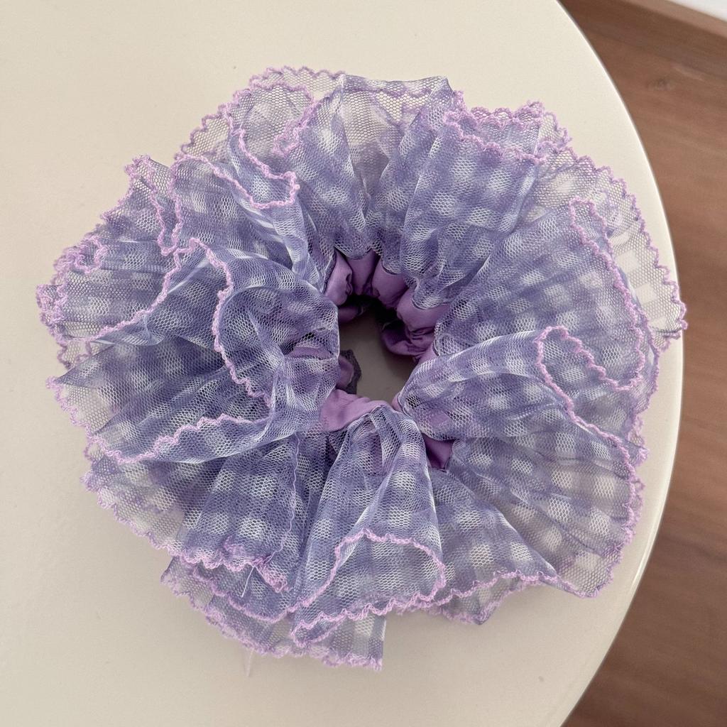 Large Big Korean Accessories Hair for Girls Women Ties Band Scrunchies Rubber Elastic Adults Vintage Popular Leading Fashion New
