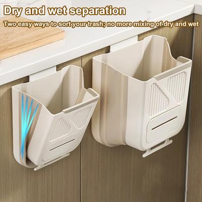 Camper Trash Can Hanging Trash Can Rv Trash Can Foldable Trash Can Household Kitchen Cabinet Hanging Garbage Storage for Kitchen