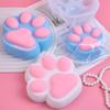 Large Cute Cat Paw Squishy Squeeze Toys Silicone Mold DIY Scented Candle Soap Molds Plaster Resin Craft Gift Making Accessories
