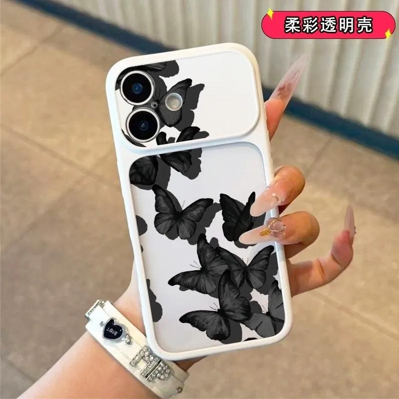 Black Butterfly Suitable for iPhone11Promax Mobile Phone Case Apple 11/11 Skin Acrylic 11/11 Fashion
