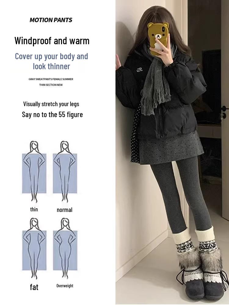 Northeast Women's High-Waisted Lambswool Leggings - Winter Warm, Plus Velvet, Thick, Versatile Cotton Pants