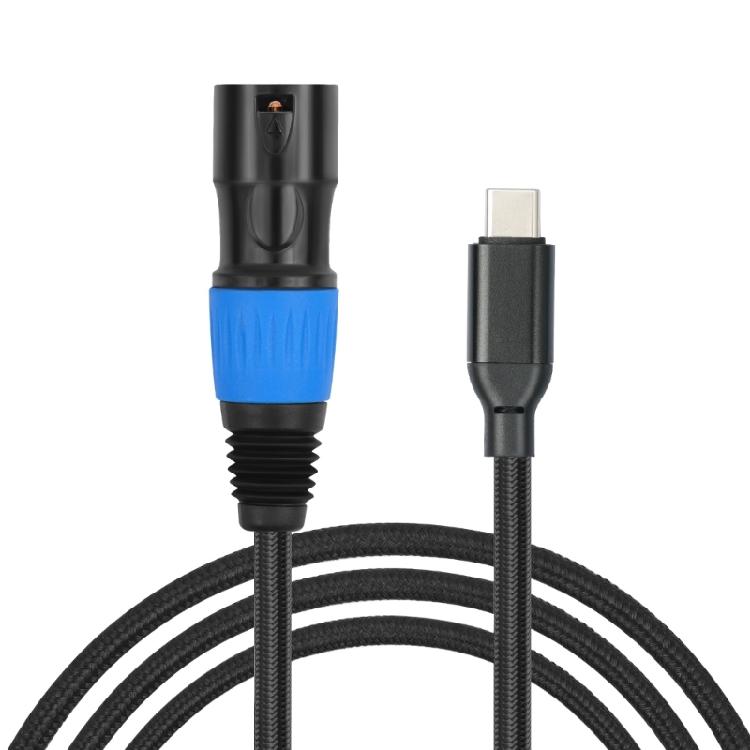 Кабель USB Type C на 3-контактный XLR, Адаптер-переходник USB Type C на 3-контактный XLR-папа, Сбалансированный XLR на Type C Кабель