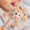 1 stk Søt Tegneserie Silikon Baby Bitering Leker Himmelhjul Form Rangle Rekvisitter For Barn Myk Bitering Baby DIY Tilbehør