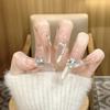 French New Cat's Eye Rhombic Wave Dot Handmade Nail Art Wear Temperament Red Famish Fragrant Style Removable Nail Art Tool