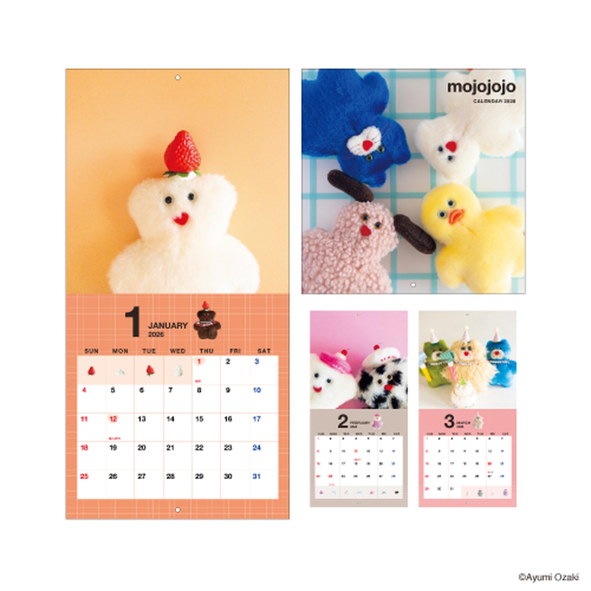 

Настенный календарь Komamono 2026 mojojojo KO635953