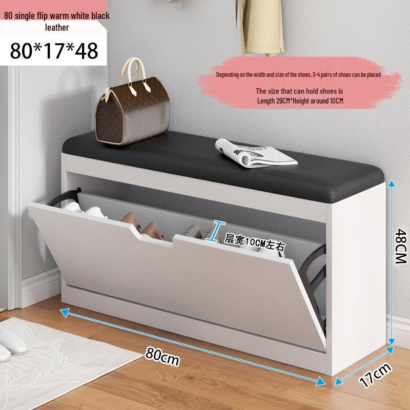Flip-Top Shoe Cabinet & Bench: Multi-Functional Entryway Shoe Storage and Sofa Stool