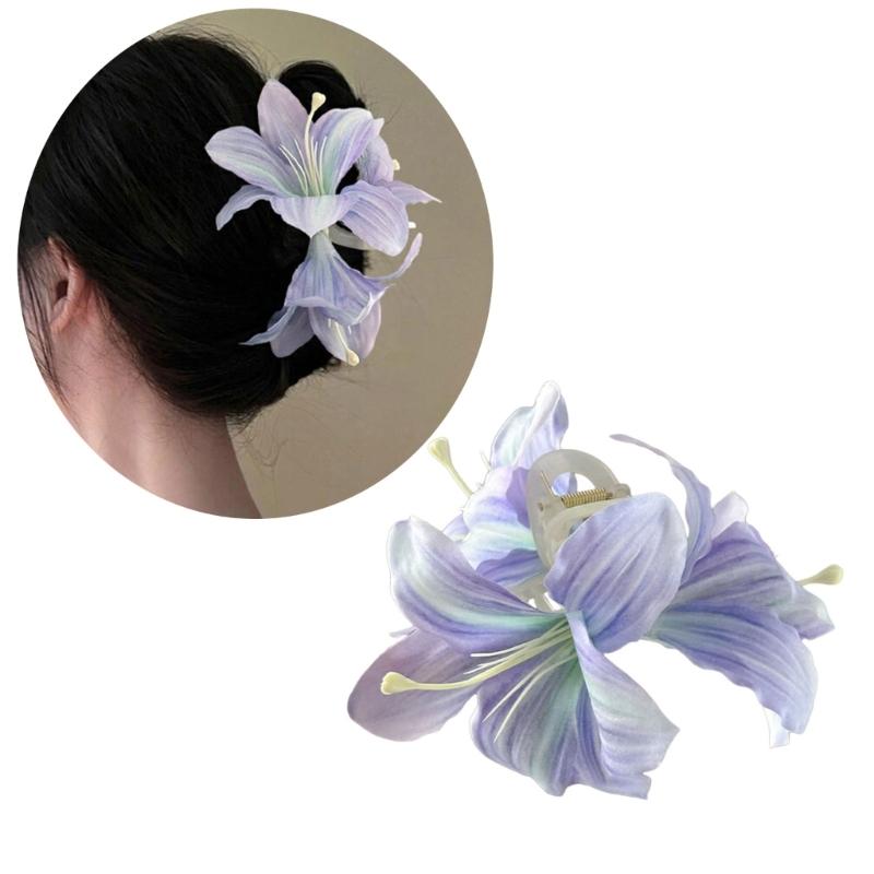 Practical Plastic Floral Hair Claw Clip Offering Stylish And Secure Grip Fashion Hair Accessory For Fashion Ladies
