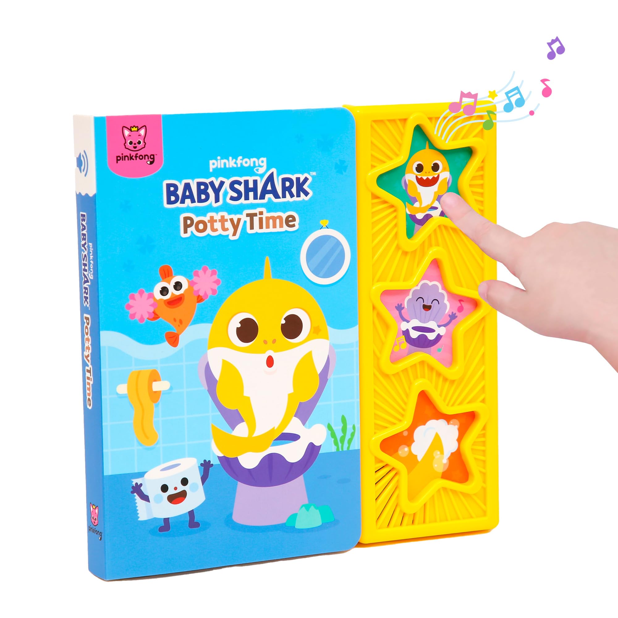 

Pinkfong Baby Shark Время горшка Звуковая интерактивная книжка-история для приучения к горшку Детская обучающая игрушка l Интерактивное электронное образовательное обучение для