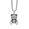 Little Bear Titanium Steel Necklace with Trendy Hip Hop Rabbit Pendant – Versatile Women's Sweater Chain Accessory