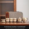 Dunhuang Tang Rhyme Ru Kiln 9-Piece Travel Tea Set