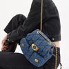 Coach Sac à dos en tissu Tabby 22 à cordon de serrage Petit sac à dos pour femme Indigo CZ747-B4IN