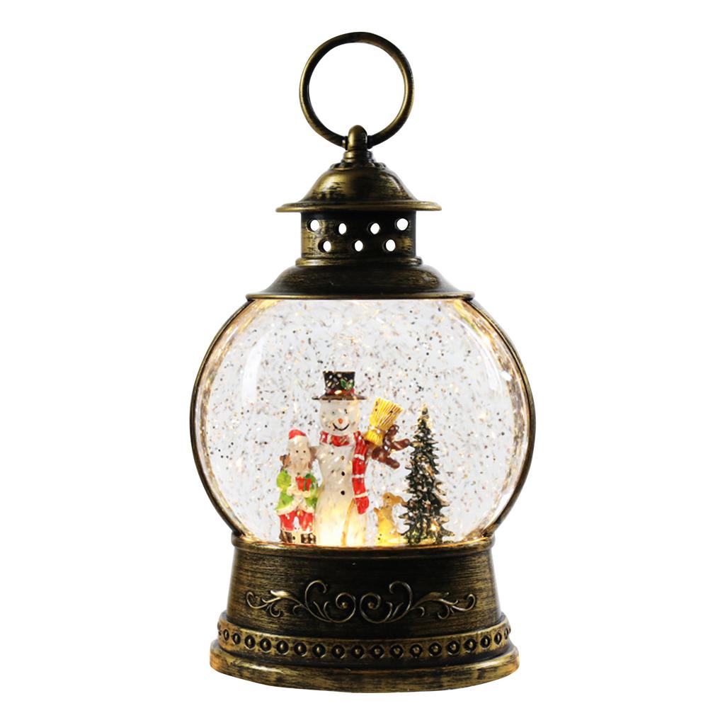 Christmas Snow Lighted Flying Santa Scene  Musical Snow Water Swirling Glittering Home Decoration And Gift  Battery Operated Or USB Powered100ml