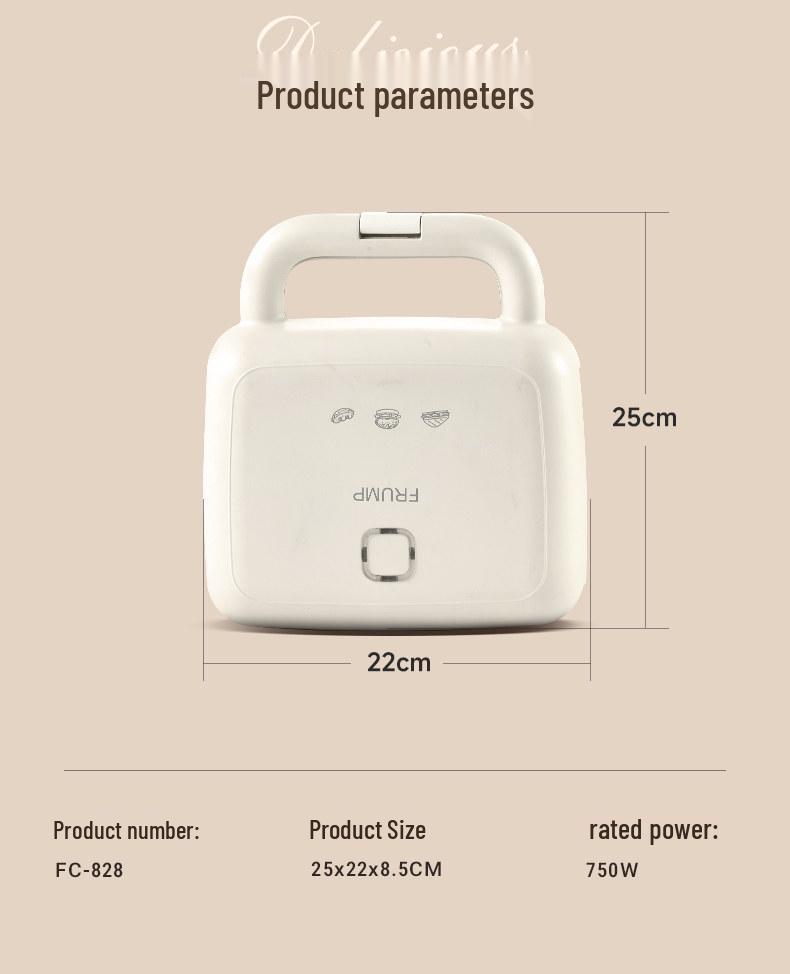 Dual-Disc Breakfast Sandwich Maker - Multifunctional Electric Griddle for Home.
