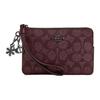 Boxed 16 Logo Zip Closure Coated Canvas Clutch Women Clutch Wine CW958-QBO2Q