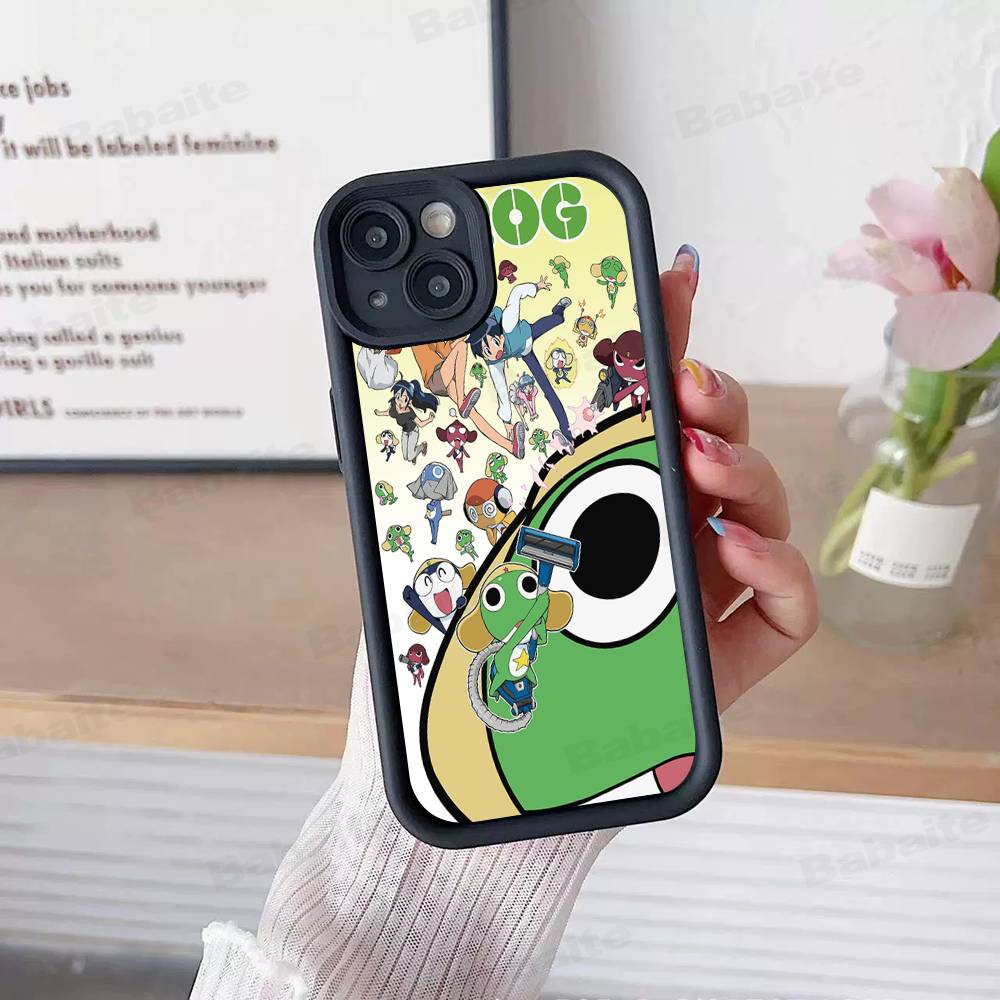 Keroro Frog Cool Gunsou Sergeant For IPhone 17 15 13 12 11 14 Pro Max X XR XS 16 Plus Shockproof Candy Back Cover