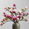 1pc Artificial Silk Magnolia Flower Home Outdoor Garden Vase Windowsill Wedding Bride Festival Outdoor Arch Decoration Diy Gift