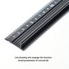 Aluminum Alloy Safety Ruler with Guard 30cm Drafting Ruler  for Crafts and Office Use
