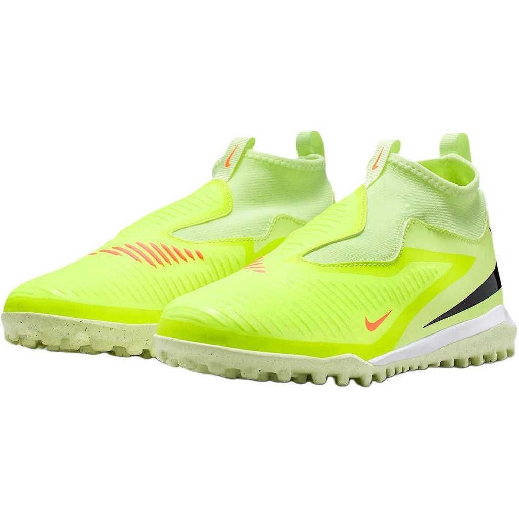 Nike Jr. Phantom 6 High Academy TF Hyper Crimson Limelight Schwarz Kinder Kunstrasen-Fußballschuhe HQ2049-800