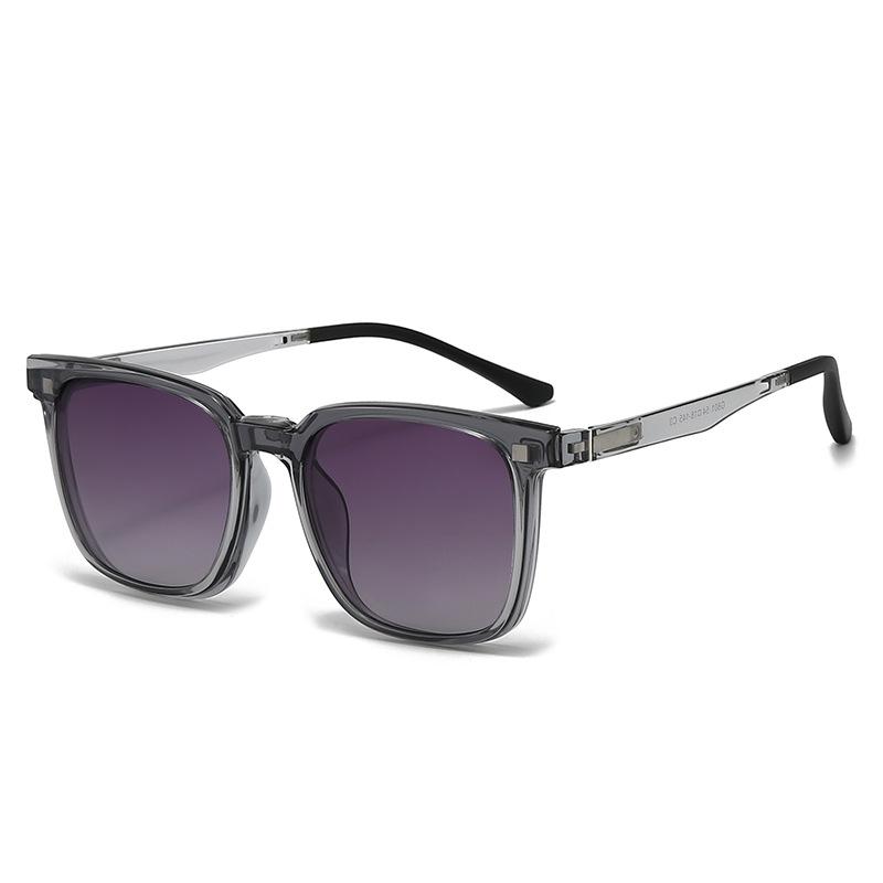 TR90 Myopia Eyeglass Frames with Magnetic Clip-on Polarized Sunglasses for Men & Women