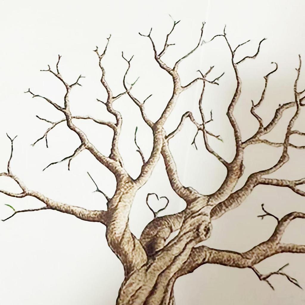 Fingerprint Tree Guestbook Decorative Guest Book Creative Household Decorations Fingerprint Tree Gathering Wedding Canvas Signs