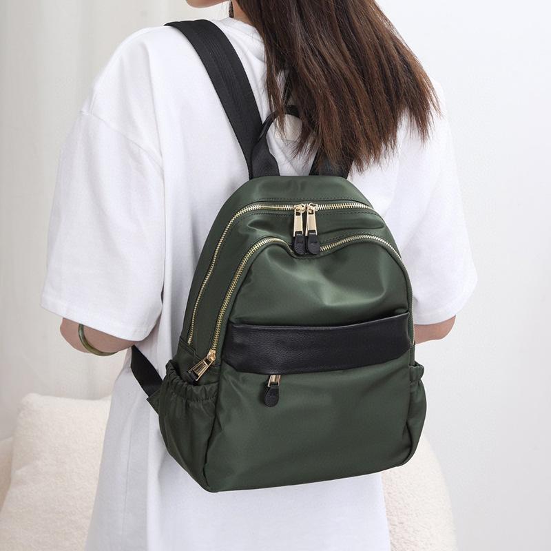

Рюкзак женский модный оксфорд ткань с кожей женский дорожный холщовый легкий рюкзак зелёный